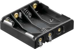 Zeige Details für Batteriehalter für vier Zellen AAA (Micro) mit Lötfahnen Bild von Batteriehalter für vier Zellen AAA (Micro) mit Lötfahnen