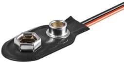 Zeige Details für Batterieclip für 9 Volt-Batterien I-Form Bild von Batterieclip für 9 Volt-Batterien I-Form