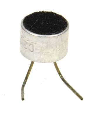 Bild von Elektred-Mikrofonkapsel mit Lötpins