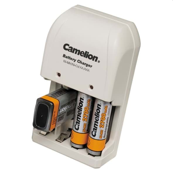Bild von Akkuladegerät für 2 X 9 Volt-Block oder 4 X AA  / 4 X AAA
