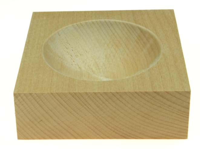 Bild von Treibklotz zum Kupfertreiben, 120mm X 120mm, Mulde 85mm