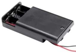 Bild von Batteriehalter für drei Zellen AA (Mignon) mit Schalter