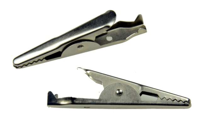 Bild von Krokoklemme 40mm, blank Lötanschluss