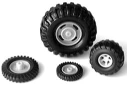 Bild von Reifen, luftgefüllt, weich, mit Felge, für Achse 4mm