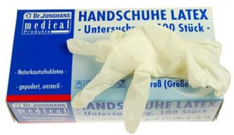 Bild von Schutzhandschuhe, Latex, Großpack (100 Stück = 50 Paar), gepudert