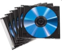 Bild von CD/DVD-Hüllen Slim-Case transparent/schwarz 20 Stück