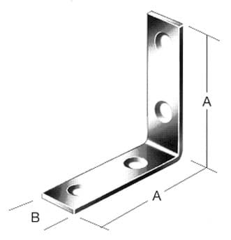 Bild von Stuhlwinkel A=50mm B=15mm D=2mm S=4,5mm