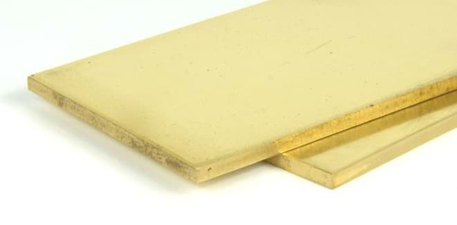 Bild von Messingzuschnitt, mittelhart, 120 X 50 X 3