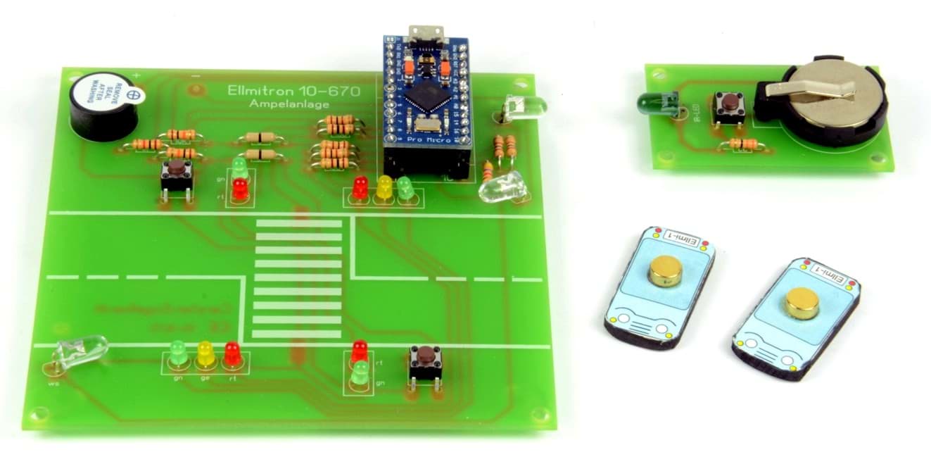 Bild von Ampelanlage für ProMicro, Arduino-UNO und BASIC-Stamp* als Bausatz oder Fertigmodell