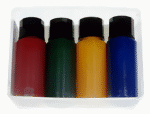 Bild von Glühlampen-Tauchlack, 4er - Set, 4 X 10ml, rot, grün, gelb, blau
