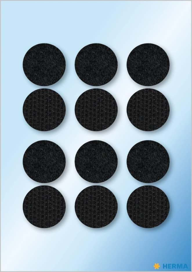 Bild von Klettverschlüsse, selbstklebend, rund, D=19mm, (6 Paare)
