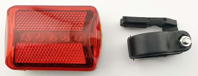 Bild von Fahrradrücklicht, LED-Blink-Licht 5 LED mit Halterung