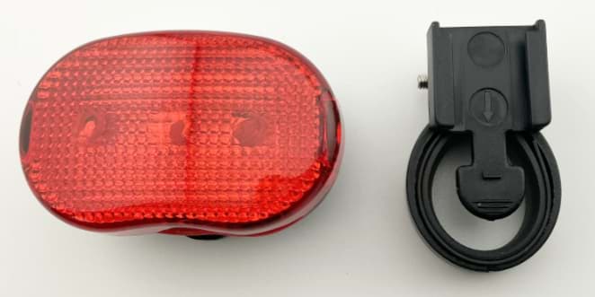 Bild von Fahrradrücklicht, LED-Blink-Licht 3 LED mit Halterung